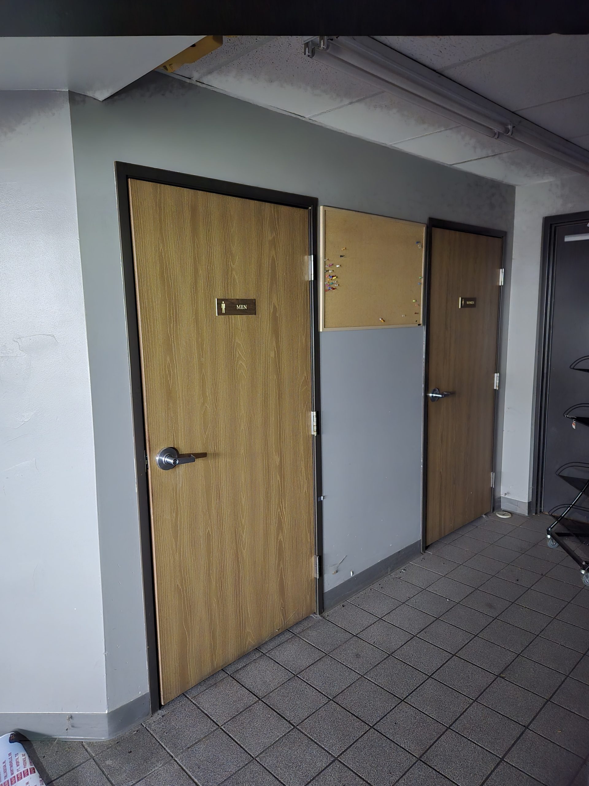 Wheaton restroom area before renovation